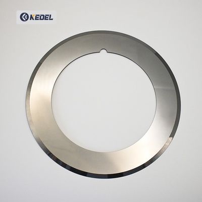 Pisau pemotong melingkar dengan alur posisi untuk pemotongan Battery Pole Pieces Industrial Blades for Battery Industry
