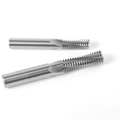 65° Full-thread Tungsten Carbide End Mill untuk M2 sampai M48 Threading dengan desain single-tooth