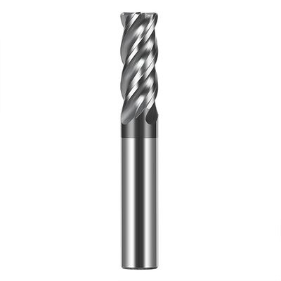Sudut Helix 35° Ukuran Butir 0.6um Diameter Pemotongan 1-12mm Mata End Mill Tungsten Karbida untuk Pemesinan CNC