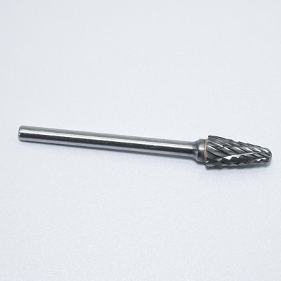 3mm Tipe L High Precision Bright Uncoated Carbide Rotary Burr untuk Mesin Logam