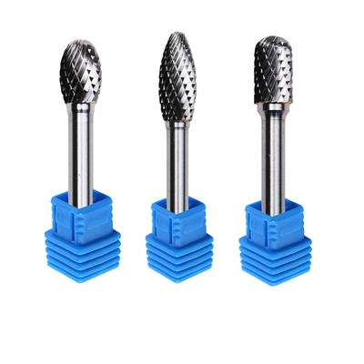 12 Collet Single Double Cut Carbide Rotary Burr File Bentuk Putar Tipe B