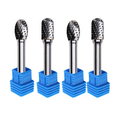 Poros Fleksibel Panjang 1/4 Shank Set Rotary Carbide Rotary Burr Tipe F Sf