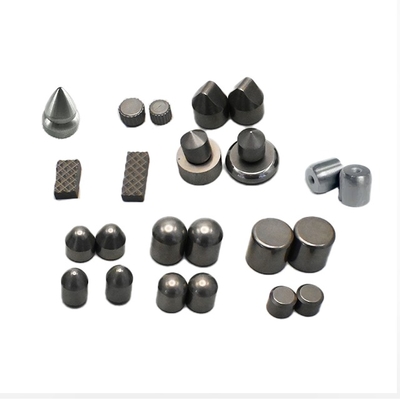 Tombol Gigi Chamfer Atas Silinder Paduan Tungsten Carbide Semen Kustom untuk Mata Bor YG8 YG9 YG11 YG13