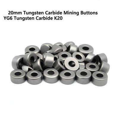 YG6 Tungsten Carbide Mining Button Diameter 20mm Sertifikat ISO9001
