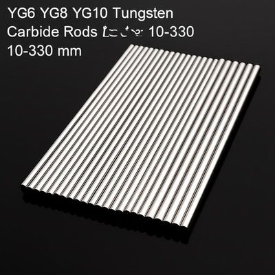 YG6 YG8 YG10 Tungsten Carbide Rod 3-30mm Diameter 330mm Panjang
