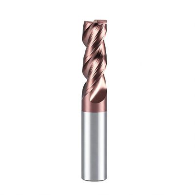 Persegi 1mm 4mm 40mm Tungsten Carbide End Mill 2 Seruling