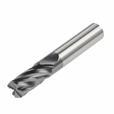 4 Pemotong Seruling Karbida yang Dapat Diindeks Datar D10 Hrc45 Hrc55 Hrc65 Solid End Mill