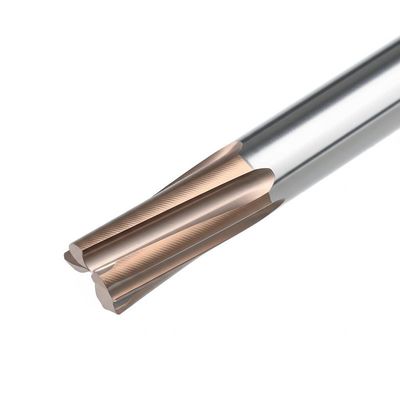 Tungsten Steel Carbide Aluminium End Mill 200mm 6 Hrc 55 Putaran R3 4 Flute Hrc 45