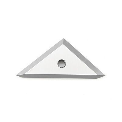 Pisau Industri Mesin Pemotong Film Kain dengan Posisi Lubang Tunggal Segitiga Paduan Karbida Tungsten yang Disemen Kustom