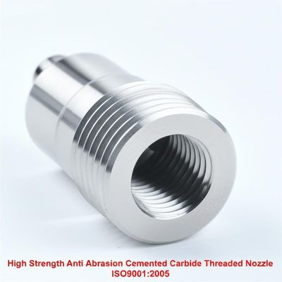 Kekuatan Tinggi Anti Abrasi Semen Carbide Threaded Nozzle ISO9001:2005