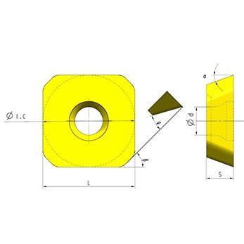 Precision CNC Milling Insert dengan 20° Angle ±0.025 Toleransi dan 13,308mm Panjang untuk Stabilitas Tinggi