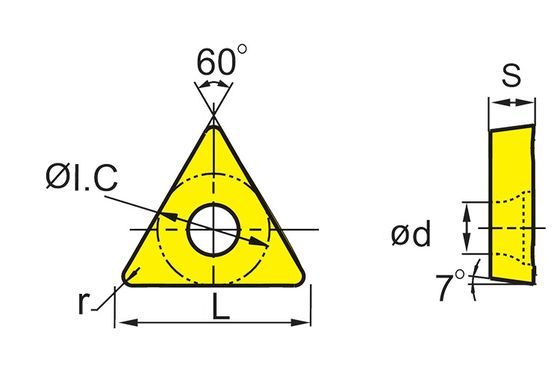 Long Life TNMG CNC Insert dengan 75° T Angle dan 0° N Angle untuk High Precision ±0.08-±0.18 M Toleransi Berputar