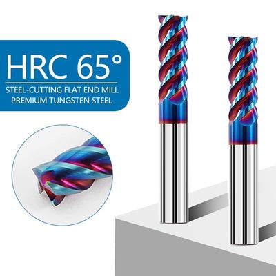 Mesin akhir tungsten karbida 4-flute dengan lapisan nACo4 untuk pengolahan stainless steel