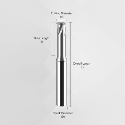 Mata Pisau Milling Ulir Tunggal dengan Desain Satu Gigi untuk Ulir M2, M3, M4, M6 pada TEMBAGA, BAJA PADUAN, BAJA BIASA, BESI COR