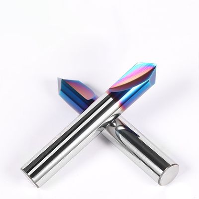 65° 2-Flute Chamfering Tool dengan 90° Angle Tungsten Carbide Milling Cutter untuk stainless steel