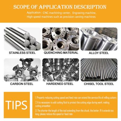 65° 2-Flute Chamfering Tool dengan 90° Angle Tungsten Carbide Milling Cutter untuk stainless steel