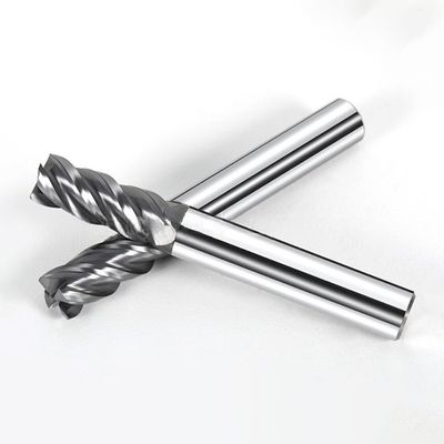 Sudut Helix 35° Ukuran Butir 0.6um Diameter Pemotongan 1-12mm Mata End Mill Tungsten Karbida untuk Pemesinan CNC