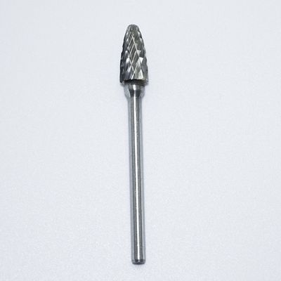 10 Piece of Bright Uncoated Tungsten Carbide Rotary Burr for Stainless Steel with 1/8" 3mm Shank