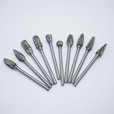 3mm Tipe L High Precision Bright Uncoated Carbide Rotary Burr untuk Mesin Logam