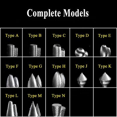 Sf5 Carbide Rotary Burr Type Nail Drill Bit Rotary Files Untuk Logam 1/4 Deburring Grinde