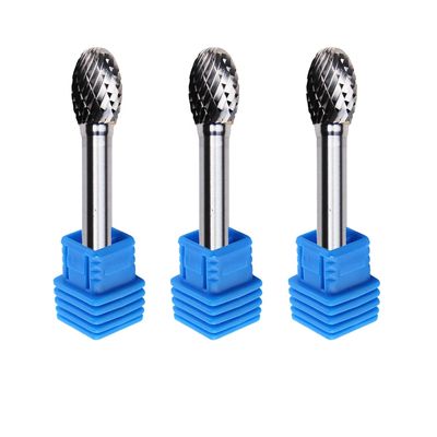 6mm Tipe E Se Bentuk Tungsten Carbide Burr Panjang 1/4 Inch Shank Edge Rotary File