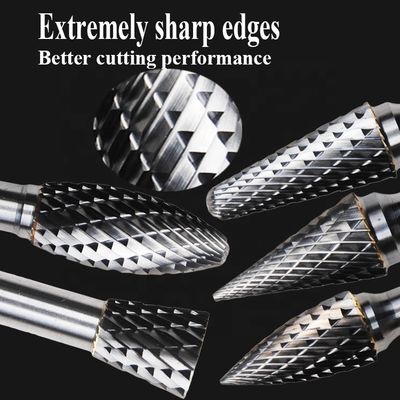 Se Oval Egg C1225 6mm Rotary Flame Shape Rotating Tungsten Carbide Burr 8mm