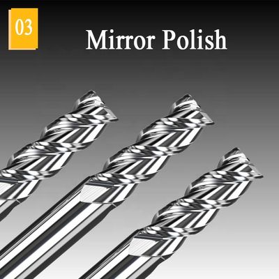 1mm CNC Tungsten Carbide End Mill Hrc55 Aluminium End Mill Mills Alat Potong