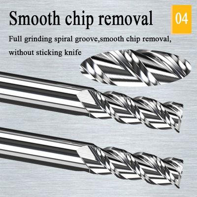 1mm CNC Tungsten Carbide End Mill Hrc55 Aluminium End Mill Mills Alat Potong