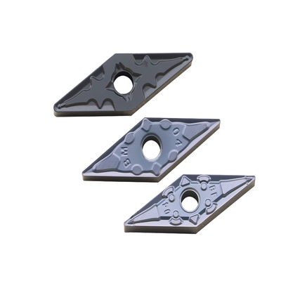 Pemotongan Cepat VNMG1604 Sisipan Karbida Pembalikan Eksternal CNC Untuk Pemesinan Baja