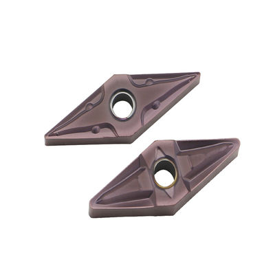 Pemotongan Cepat VNMG1604 Sisipan Karbida Pembalikan Eksternal CNC Untuk Pemesinan Baja